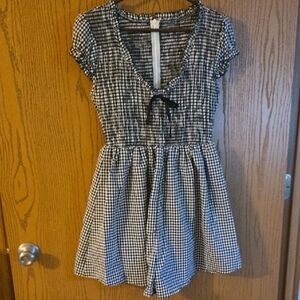 Black and White Gingham Romper NWOT